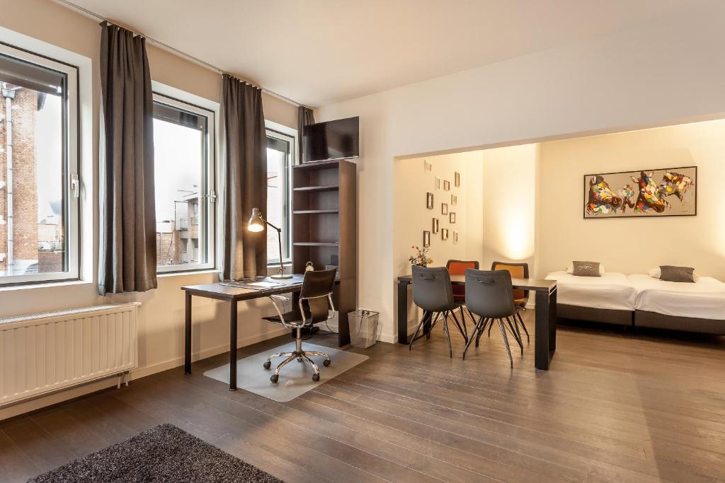 Posezení v ubytování Getaway Studios Leuven