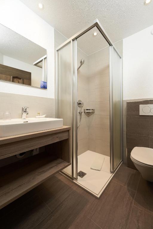 Koupelna v ubytování Hotel am Hof