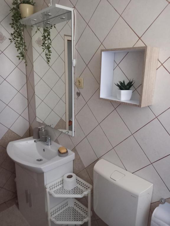 Koupelna v ubytování Apartman Petra