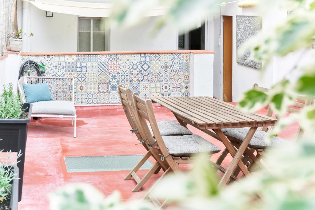 Posezení v ubytování HA Diputació terrace apartment