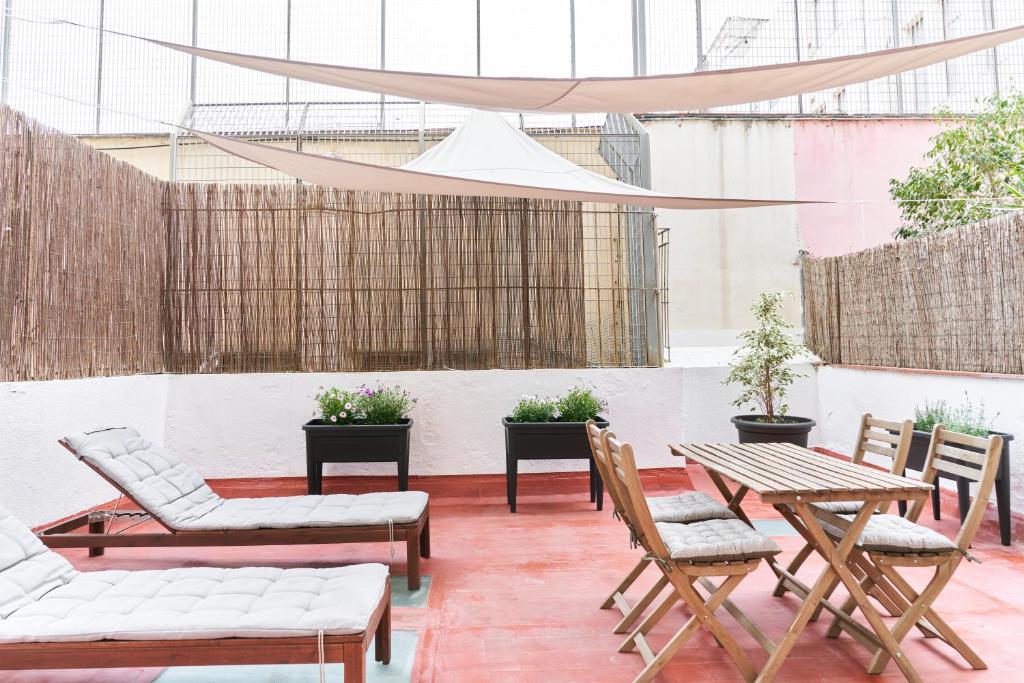 Posezení v ubytování HA Diputació terrace apartment