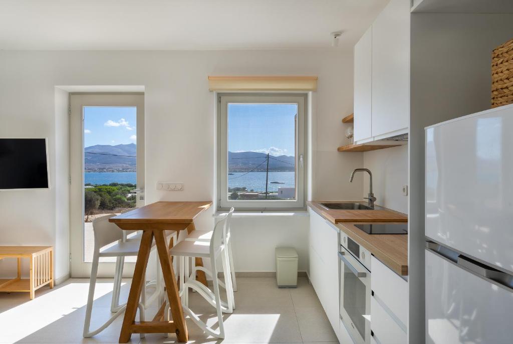 Kuchyň nebo kuchyňský kout v ubytování Margo Seaview Antiparos