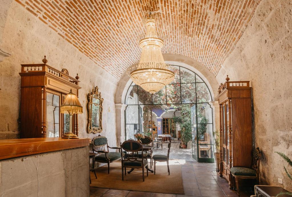 Posezení v ubytování La Hostería Boutique Hotel