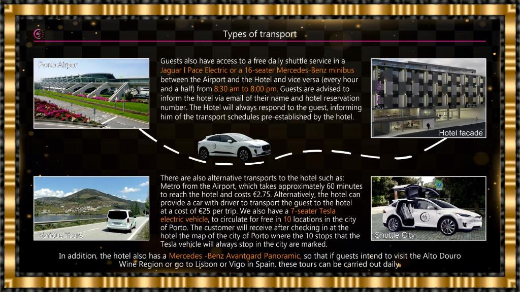 Hotel Jaguar Oporto - Airport to Hotel and City Center and Vice-Versa is a Free and Continuous Shuttle Service from 7AM to 8PM - Resim 26