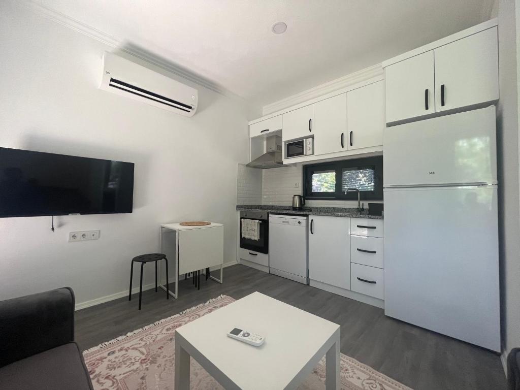 Kuchyň nebo kuchyňský kout v ubytování Kagan Holiday Apartments
