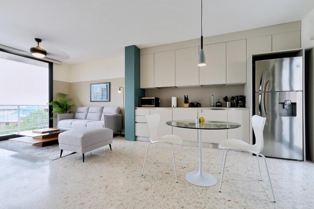 Kuchyň nebo kuchyňský kout v ubytování La Moderna by Wynwood House