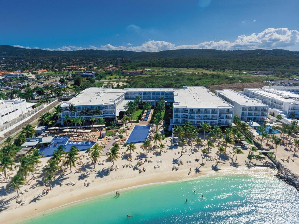 an aerial view of a resort on the beach at Riu Palace Jamaica - Adults Only - All Inclusive Elite Club in Montego Bay