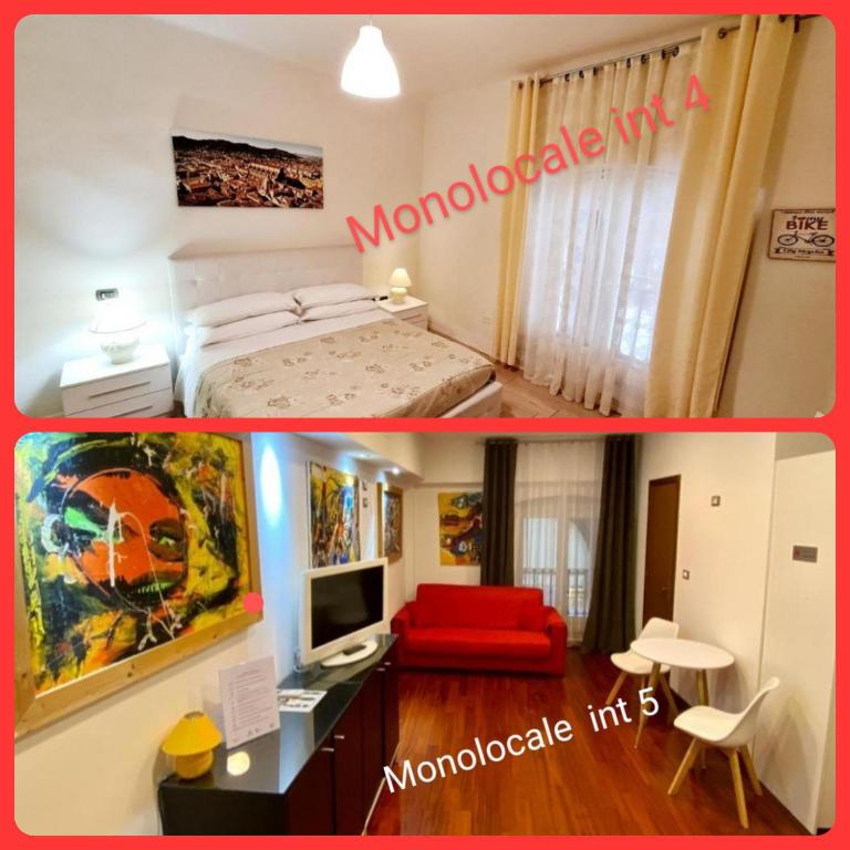 A bed or beds in a room at Nel Sole monolocale