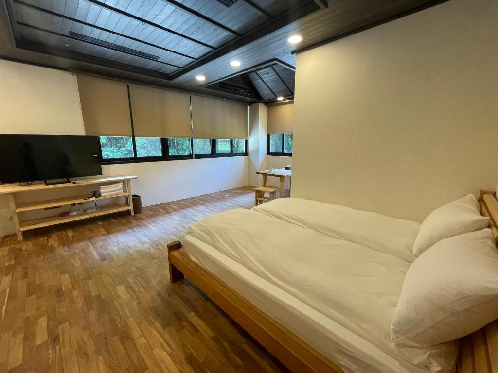 TV a/nebo společenská místnost v ubytování 奕青民宿-梅酒 梅精 法國麵包plum winery guesthouse