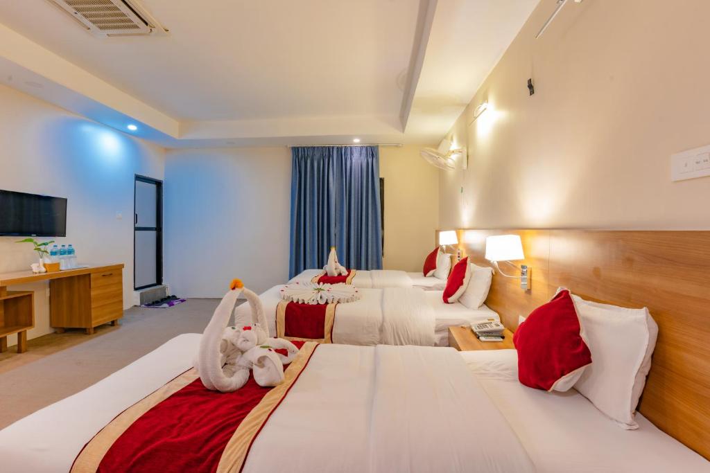 Postel nebo postele na pokoji v ubytování Siddhartha Resort, Chisapani