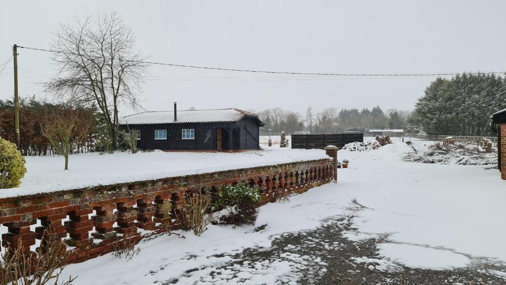 Church Farm Lodge v zimě