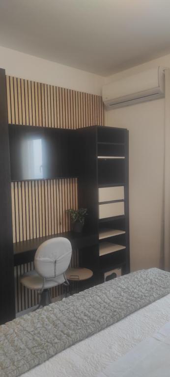 Postel nebo postele na pokoji v ubytování Geek Penthouse