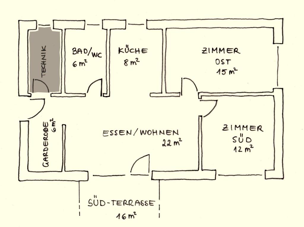 Půdorys ubytování Ferienhaus DAS GLAB