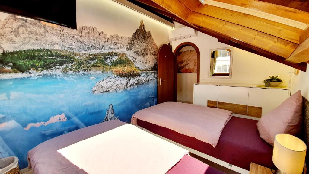 Postel nebo postele na pokoji v ubytování Luxuriöse Villa Romantica