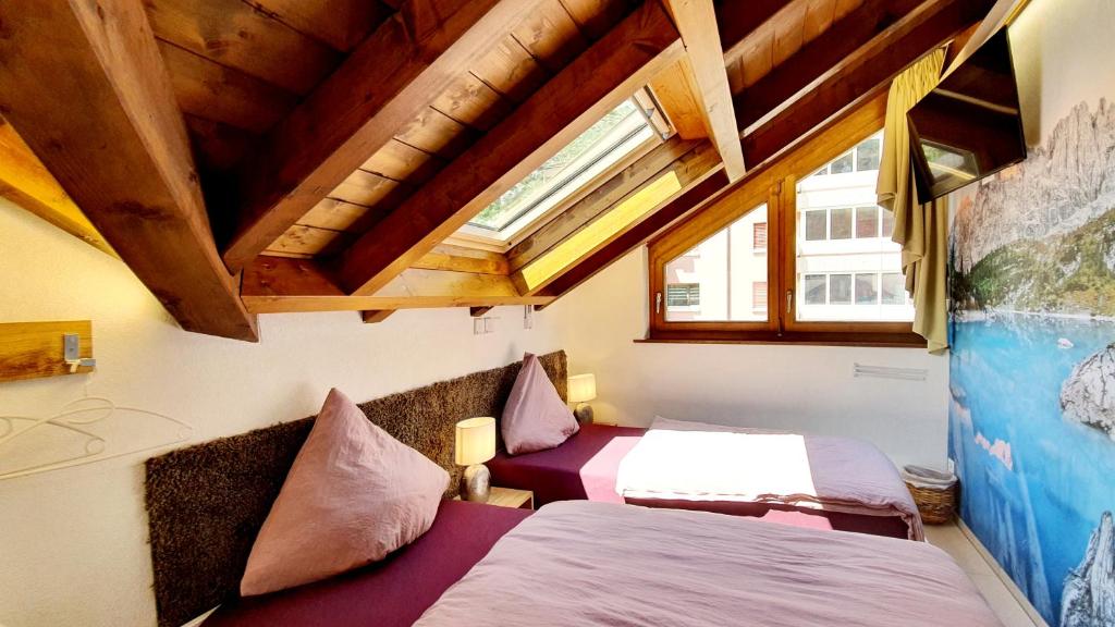 Postel nebo postele na pokoji v ubytování Luxuriöse Villa Romantica