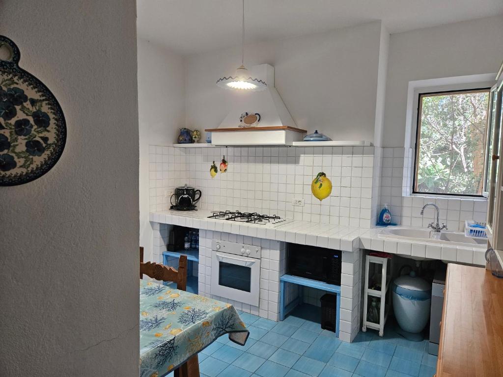 Kuchnia lub aneks kuchenny w obiekcie Villetta in stile mediterraneo