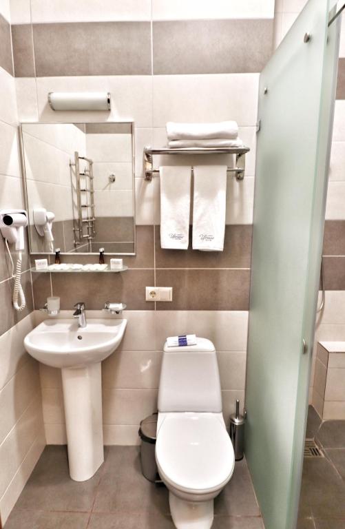 Koupelna v ubytování Ukraine Hotel