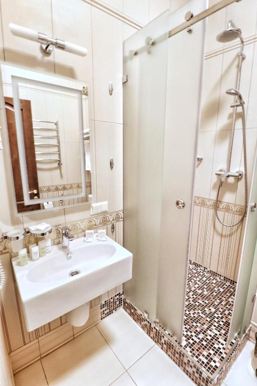Koupelna v ubytování Ukraine Hotel