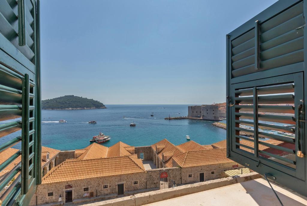 a view of the water from a building at Tik tak Dubrovnik 2 in Dubrovnik