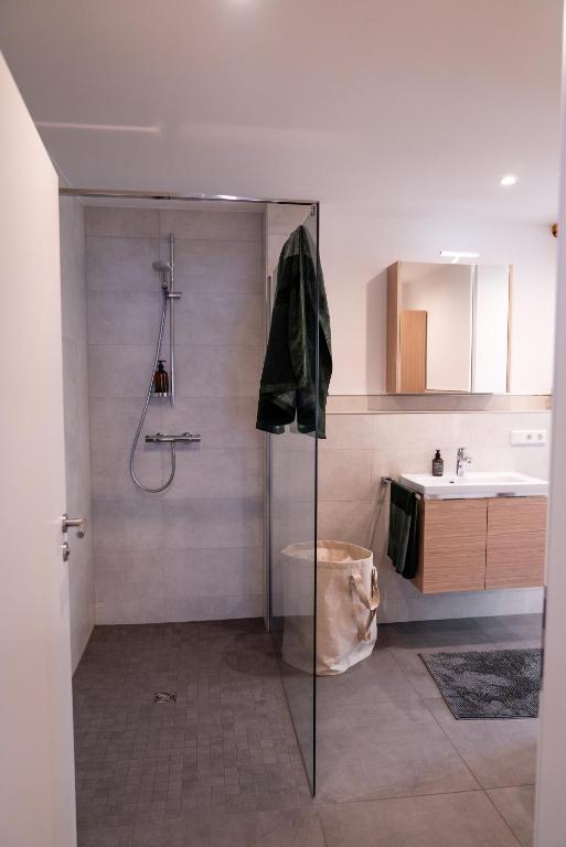 Koupelna v ubytování Exklusives Apartment in bester Lage in TBB