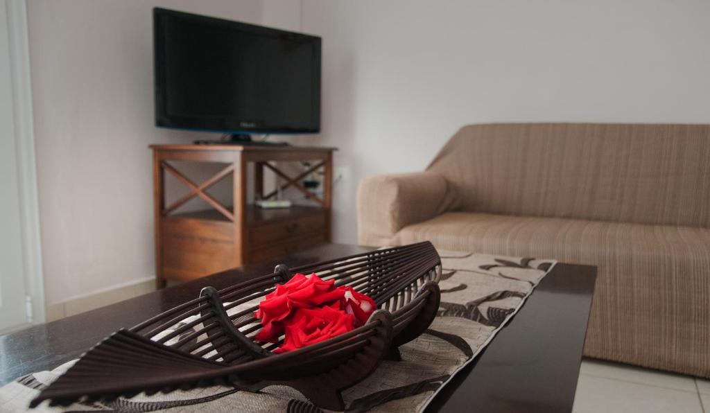 Televízia a/alebo spoločenská miestnosť v ubytovaní Second Home