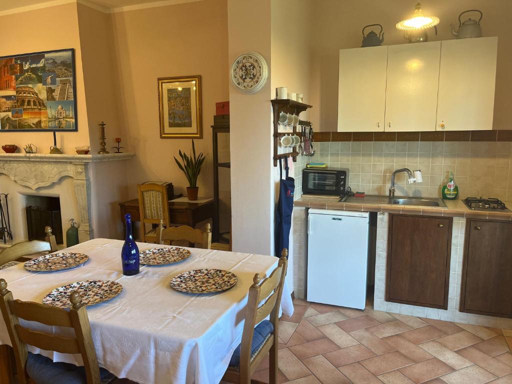 Kuchyň nebo kuchyňský kout v ubytování B&B Terre Toscane