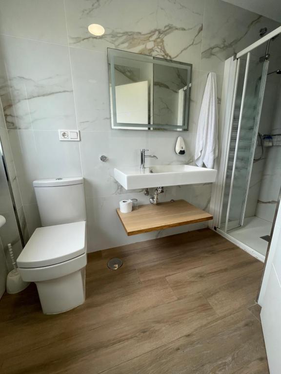 Ванная комната в Hostal Montevideo beachfront
