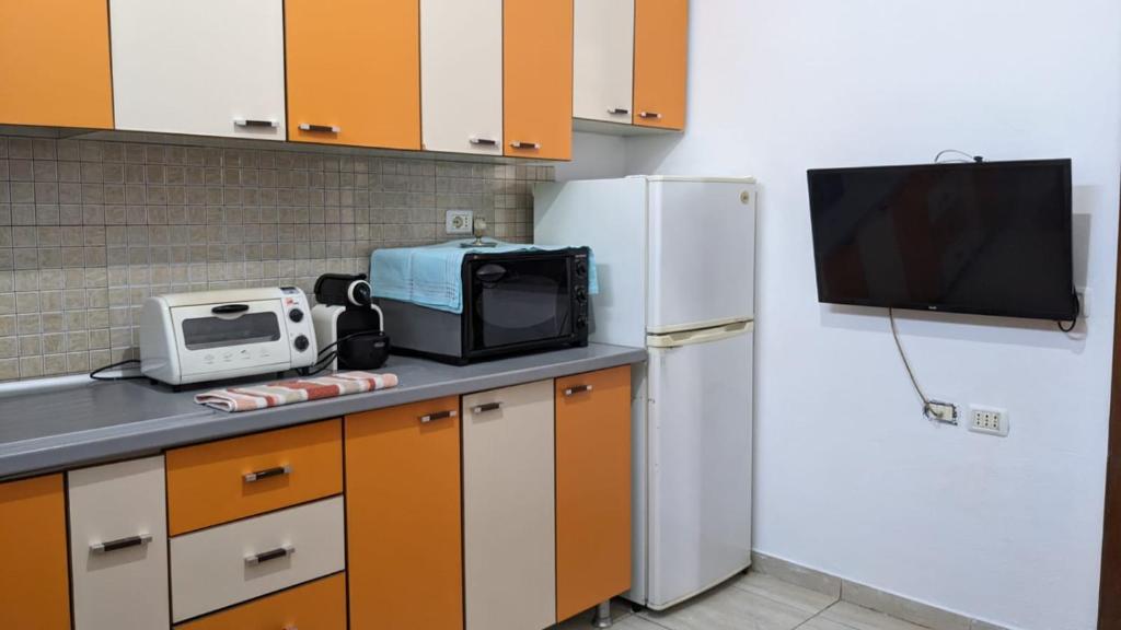 Kuchyň nebo kuchyňský kout v ubytování David Guesthouse