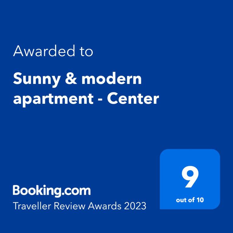 Sunny & modern apartment - Center by REMS tanúsítványa, márkajelzése vagy díja