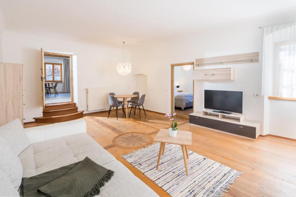TV a/nebo společenská místnost v ubytování Hotel Greif