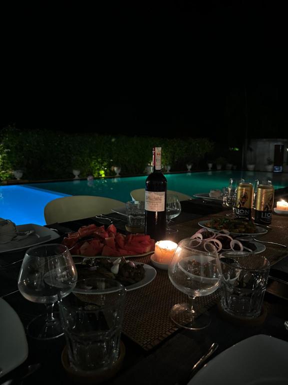 Bazén v ubytování Amanda Beach Resort nebo v jeho okolí