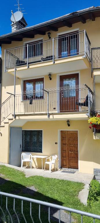 a large house with a balcony and a patio at Il Paradiso CIR 0003 in Allein