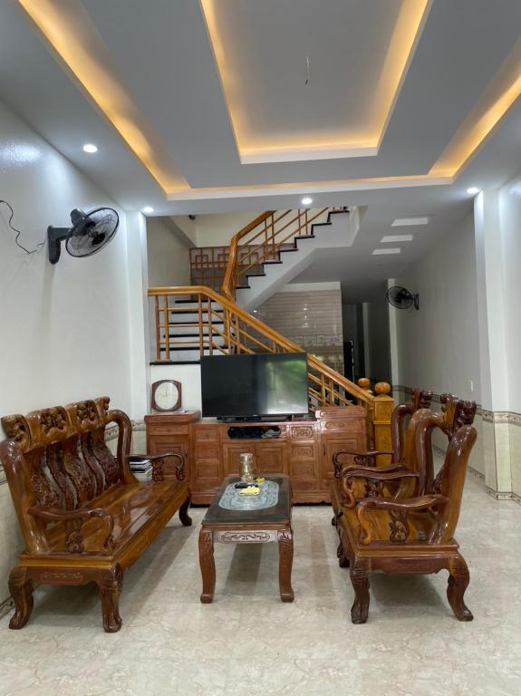 Posezení v ubytování Hoàng Bách homestay