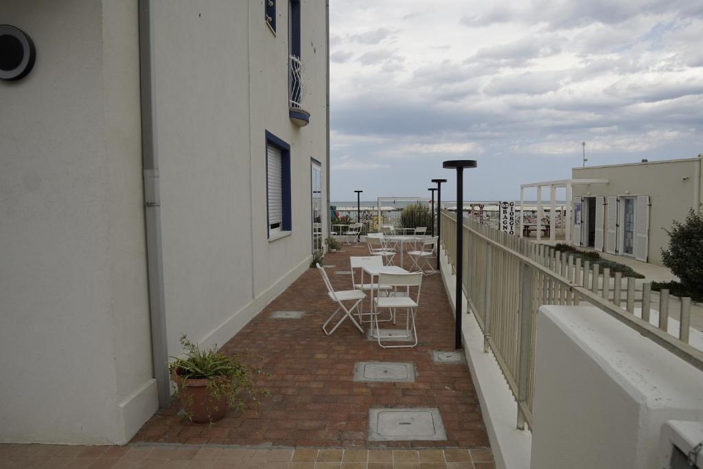 Balkón nebo terasa v ubytování Hotel Aurora Nord