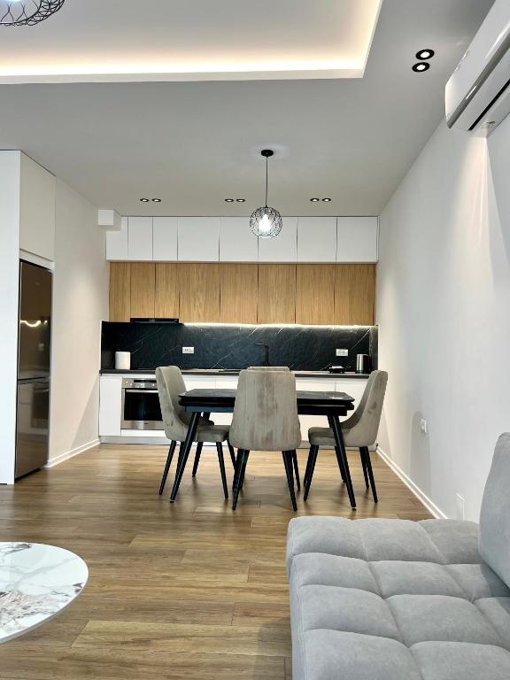 Kuchyň nebo kuchyňský kout v ubytování George apartments2023/2
