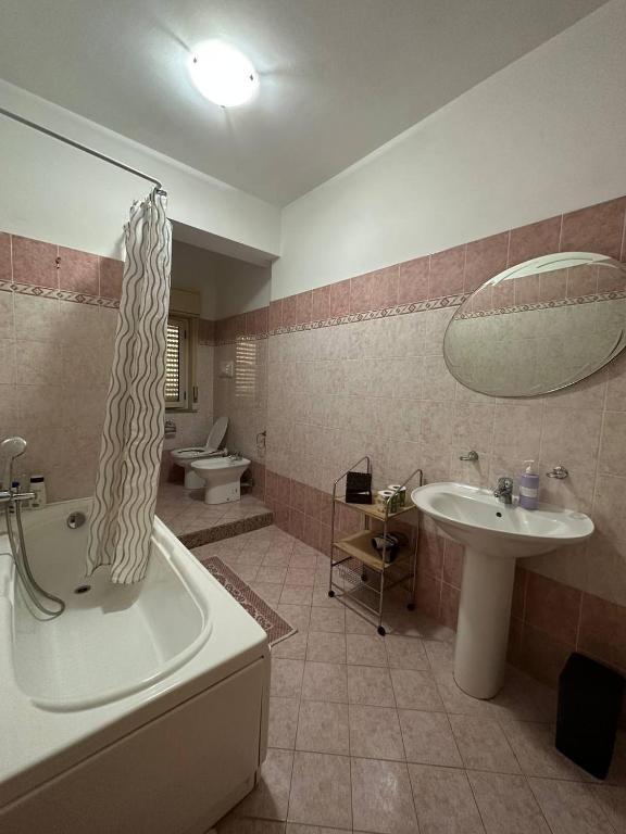 Koupelna v ubytování B&B Emmanuel