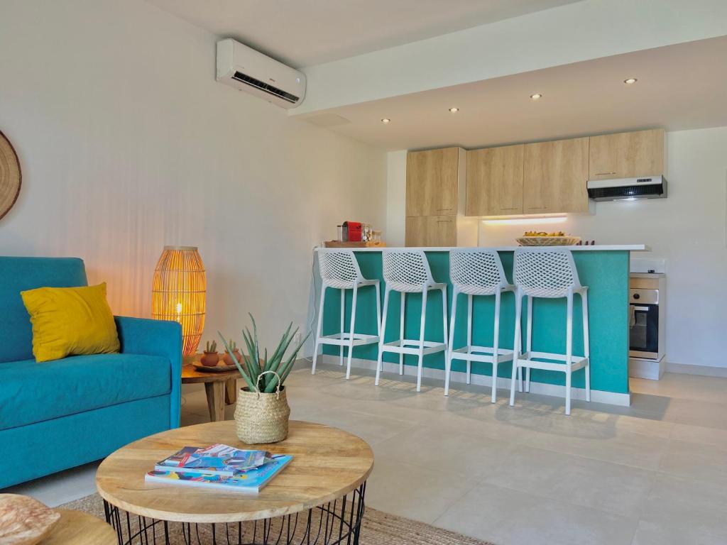 Kuchyň nebo kuchyňský kout v ubytování Appartement duplex Kakoon Saint Martin Anse Marcel