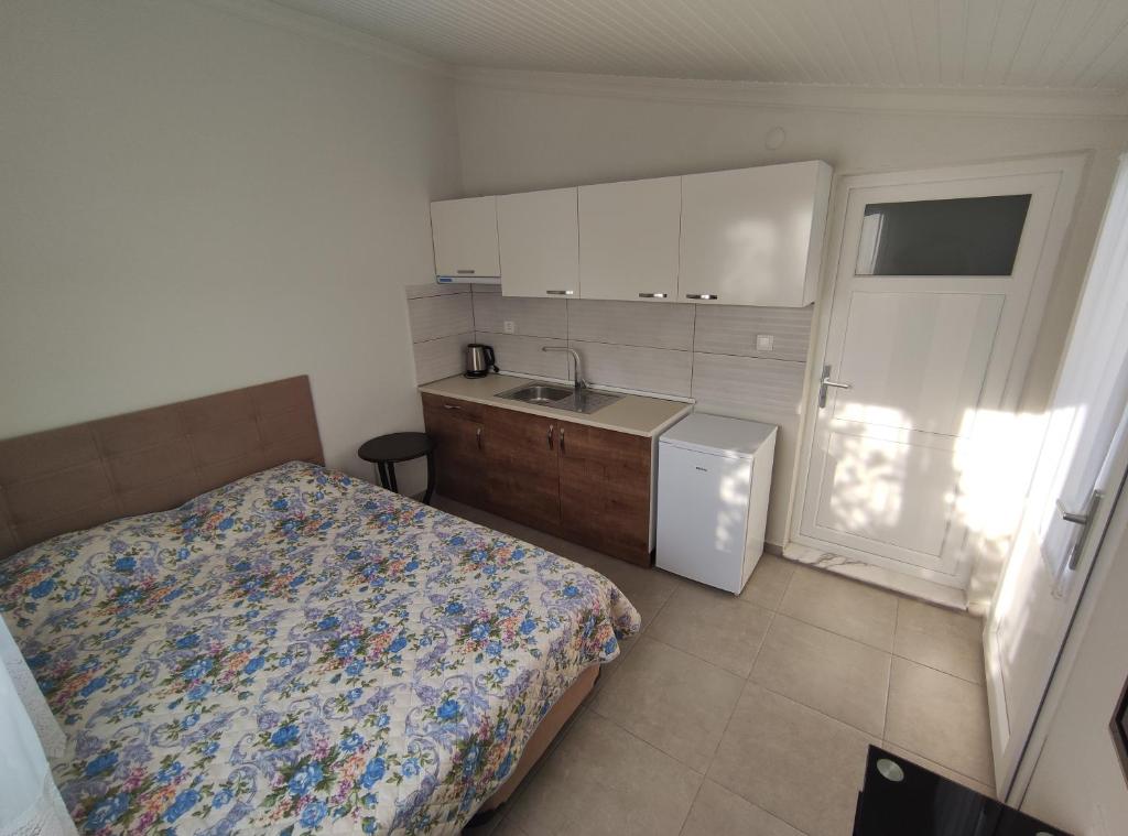 Kuchyň nebo kuchyňský kout v ubytování Villa Rain Cesme