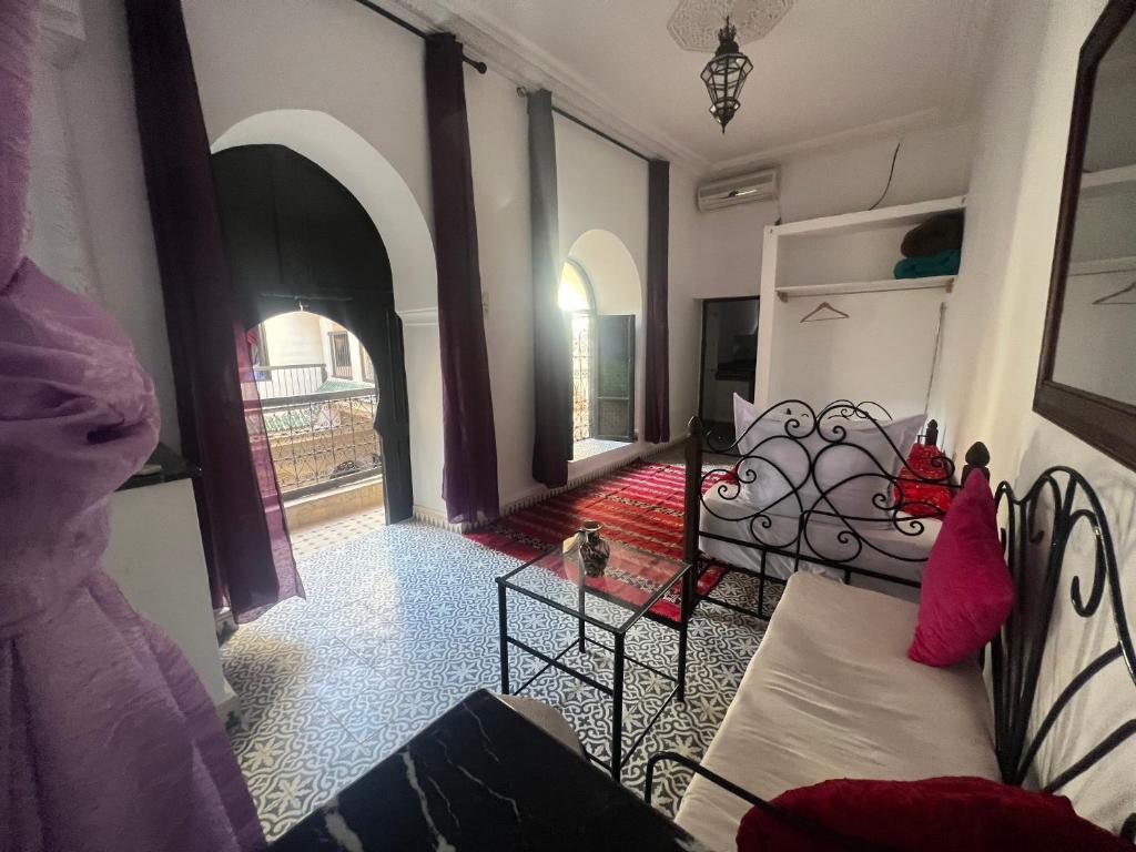Posezení v ubytování Riad Ago