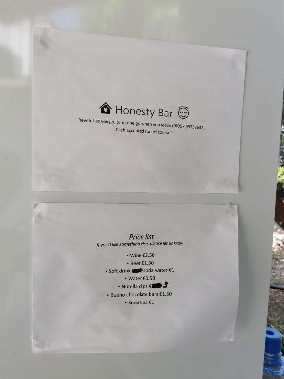 Certifikát, hodnocení, plakát nebo jiný dokument vystavený v ubytování Sunset Retreat Cyprus