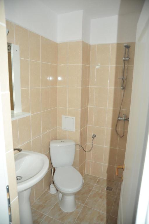 Koupelna v ubytování Hotel Ancora