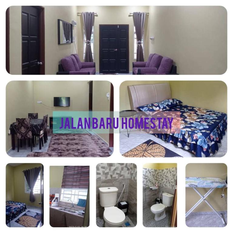 Postel nebo postele na pokoji v ubytování homestay jalan baru sg duri