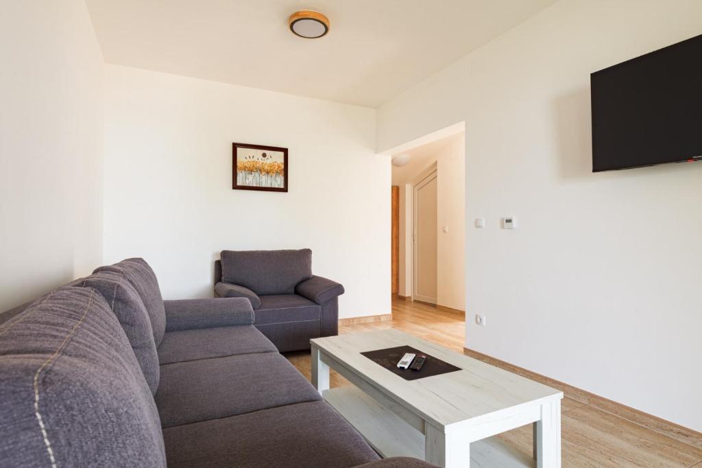 TV a/nebo společenská místnost v ubytování Apartmani PORTO