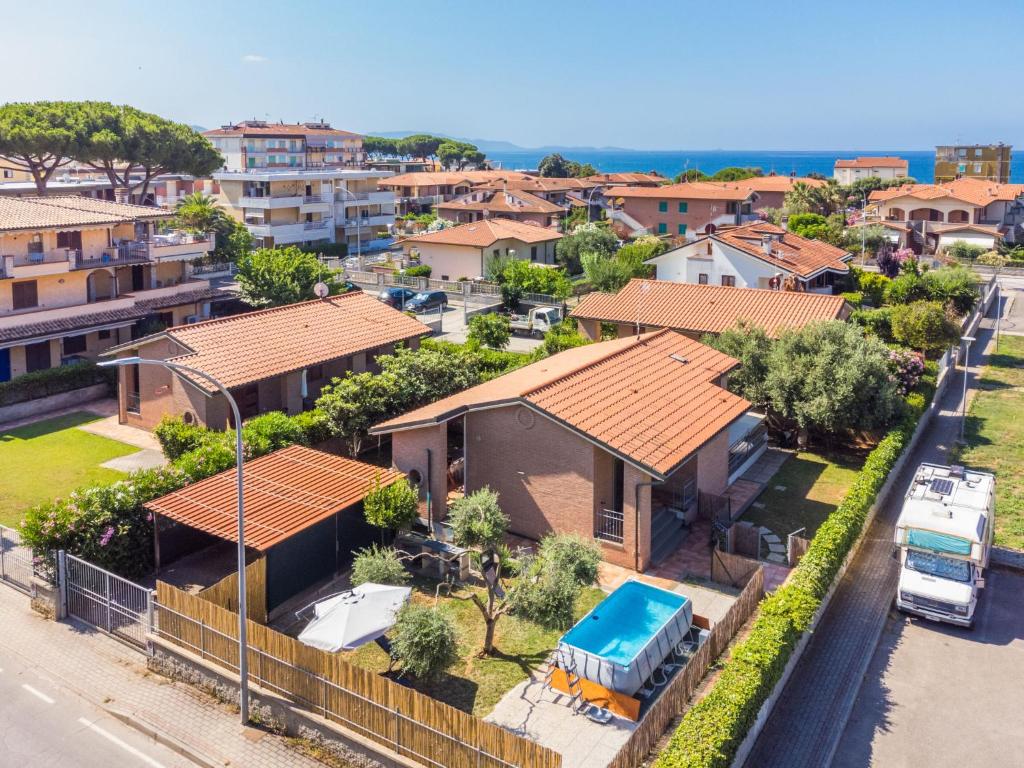 an aerial view of a residential neighborhood with houses at Holiday Home Dream House by Interhome in Follonica