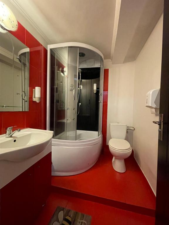 Koupelna v ubytování Hotel Prestige
