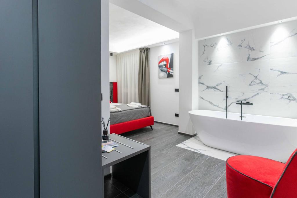 Postel nebo postele na pokoji v ubytování ML luxury room