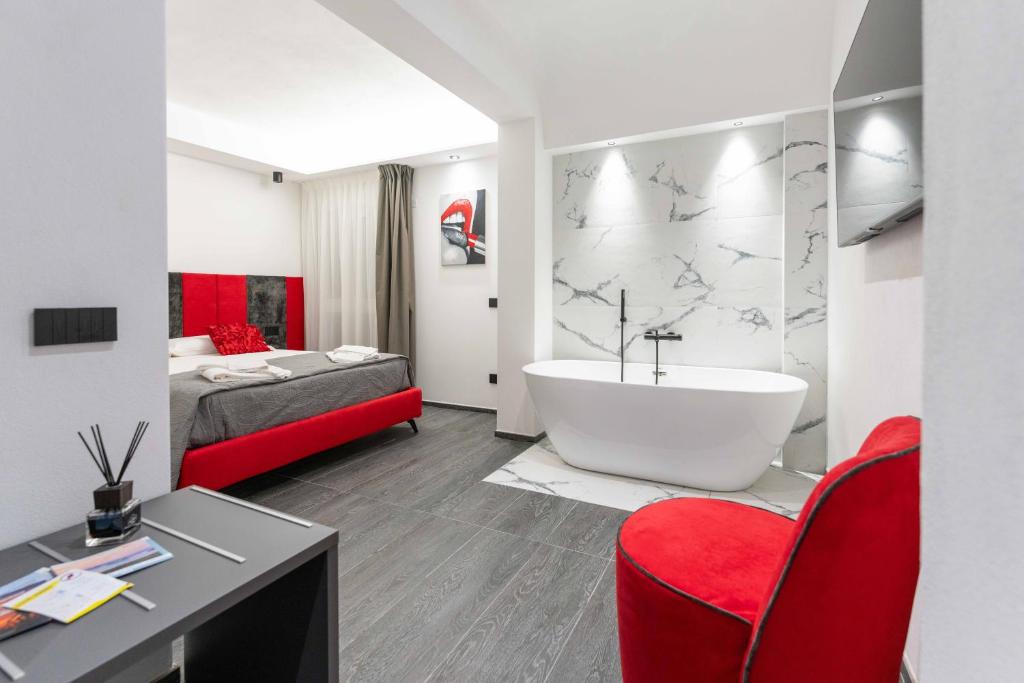 Postel nebo postele na pokoji v ubytování ML luxury room