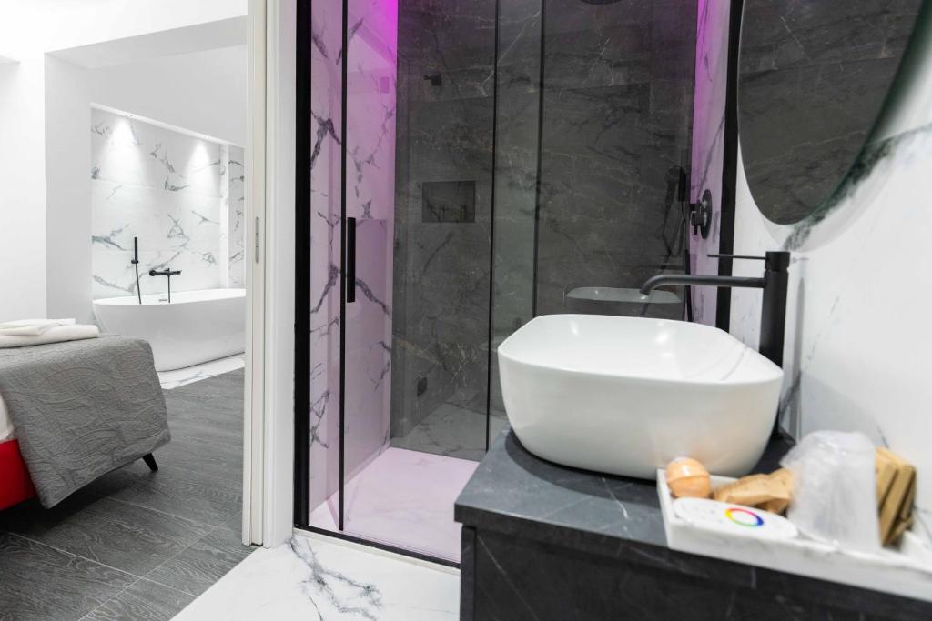 Koupelna v ubytování ML luxury room