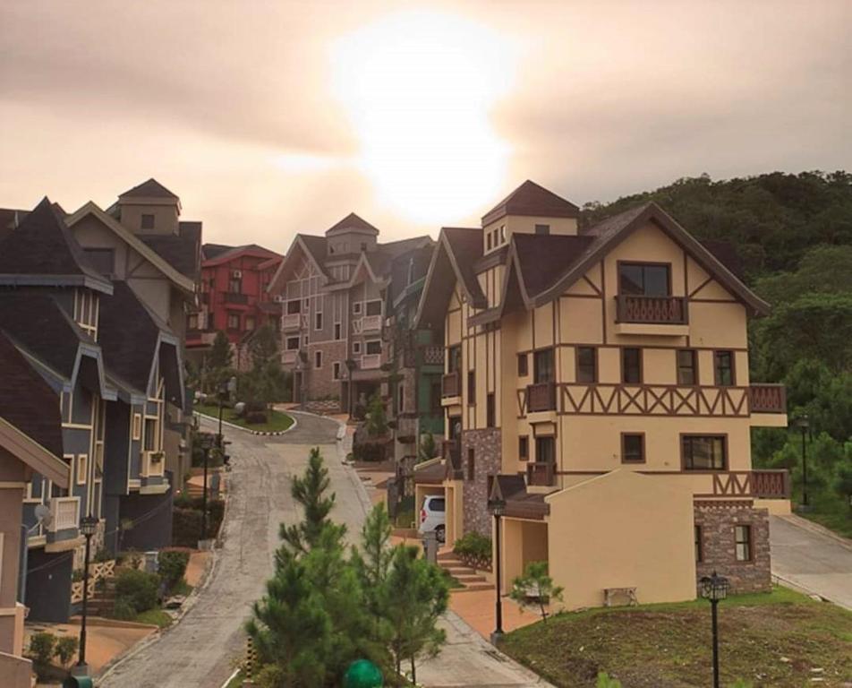 arial view of a residential neighbourhood with houses at Alpine Breeze at Crosswinds Tagaytay in Tagaytay