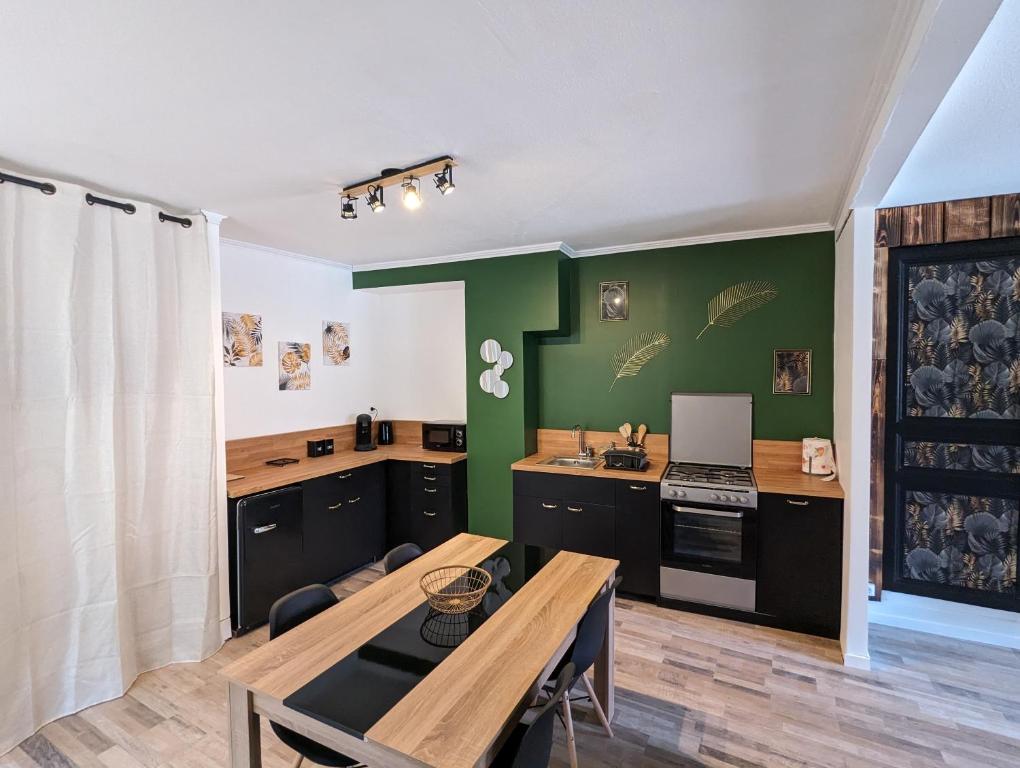 Kuchyň nebo kuchyňský kout v ubytování Appartement cosy hyper centre